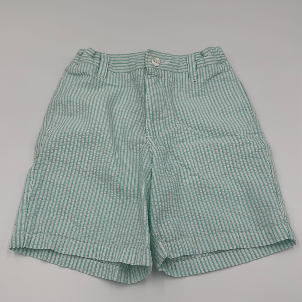 J. Khaki Seersucker sea foam shorts size 5